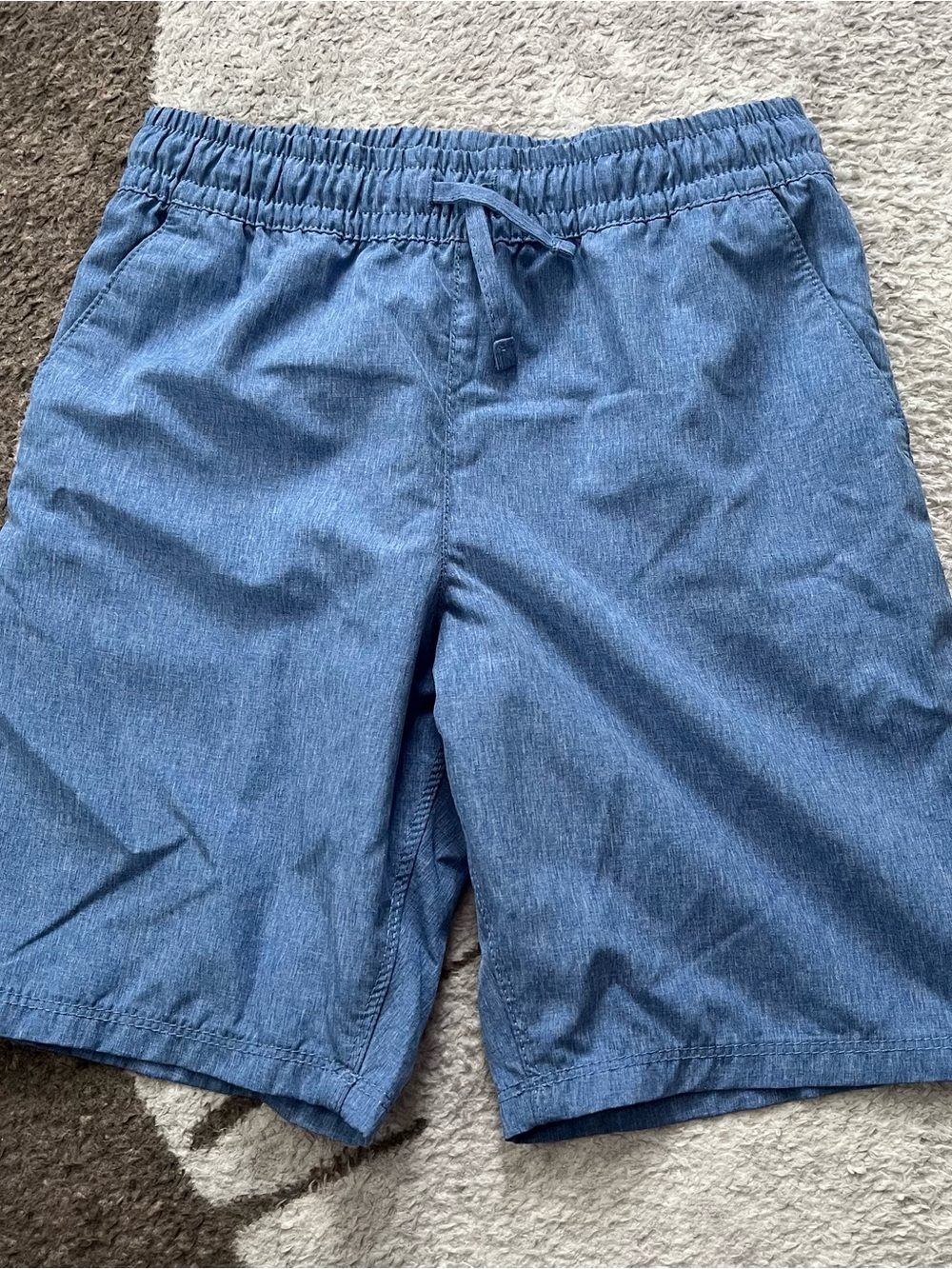 Hurley Blue Elastic-Waist Boy’s Shorts with pockets